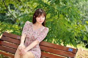 Yeon Da Bin: Adorable Korean Girl in Floral Dress Outdoors-12