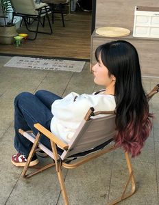 Beautiful Girl with Trendy Red Dip Dye Hair Style-9