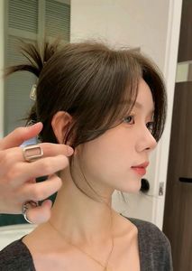 Elegant Pretty Girl with Beautiful Natural Curtain Bangs Hairstyle - Korean Style Hair Trend-11
