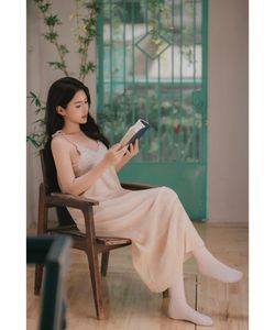 Relaxing Woman Reading in a Peaceful Natural Light Moment-2