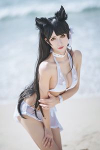 Captivating Azur Lane Atago Cosplay by Masaki Ya Qi on the Beach-9
