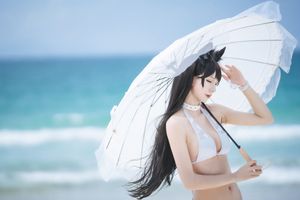 Captivating Azur Lane Atago Cosplay by Masaki Ya Qi on the Beach-12