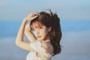 Enndme's Gentle Grace in White Dress by the Sea - YiTuYu Art Language Vol.8279-2