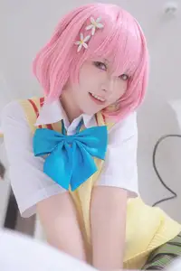 Coser G44 Mengmeng: Dive into the Sweet Charm of Pink Hair Cosplay | 23P Collection-5