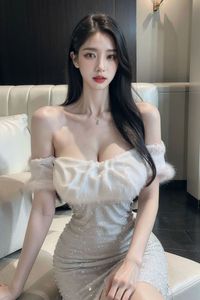 AI Generated Realistic Style Chaebol Heiress Part04: Stunning Figure in Elegant White Dress-8