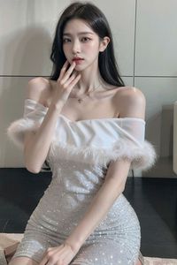 AI Generated Realistic Style Chaebol Heiress Part04: Stunning Figure in Elegant White Dress-20