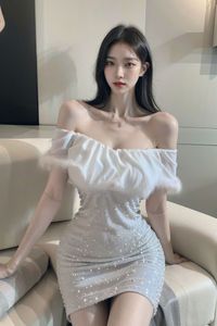 AI Generated Realistic Style Chaebol Heiress Part04: Stunning Figure in Elegant White Dress-18