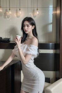 AI Generated Realistic Style Chaebol Heiress Part04: Stunning Figure in Elegant White Dress-17