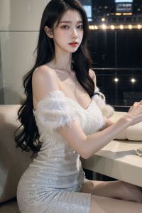 AI Generated Realistic Style Chaebol Heiress Part04: Stunning Figure in Elegant White Dress-2