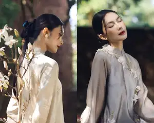 Helly Tống Evokes Nostalgia: Modernized Ao Dai Beauty and Vietnamese Grace Amidst Nature-8