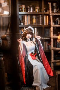 Coser Qiqi Nanako: Adorable Cow Maid Cosplay Captivates Fans-21