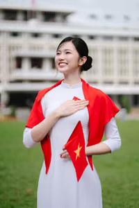 XVG No.54: The Grace of Vietnamese Ao Dai & Conical Hat. A beautiful woman embodies national pride and cultural heritage.-8