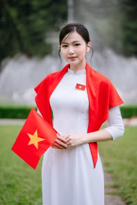 XVG No.54: The Grace of Vietnamese Ao Dai & Conical Hat. A beautiful woman embodies national pride and cultural heritage.-9