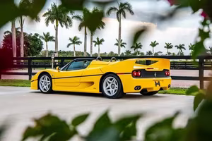 Vibrant Yellow Ferrari F50: Witness the World's Most Expensive Supercar Breaking Auction Records, Valued Over $9 Million!-5