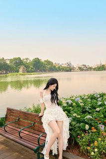 Youthful Beauty of a Girl in Hoan Kiem Lake Flower Garden, Hanoi | Vietnam Moment-14