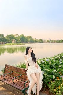Youthful Beauty of a Girl in Hoan Kiem Lake Flower Garden, Hanoi | Vietnam Moment-10