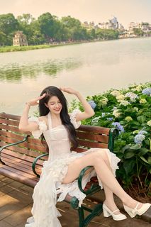 Youthful Beauty of a Girl in Hoan Kiem Lake Flower Garden, Hanoi | Vietnam Moment-16