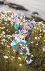 Coser Hana Shichi: Firefly Honkai Star Rail | Enchanting Cosplay Amidst Wildflowers-11