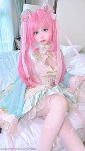 Coser Remukira's Charming Pink Hair Cosplay: Exclusive OnlyFans Collection-2