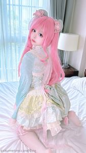 Coser Remukira's Charming Pink Hair Cosplay: Exclusive OnlyFans Collection-3