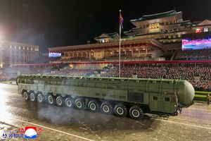North Korea Military Parade Powerful Weaponry Formations at Night DPRK-9