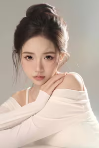 VGU No.37: Unveil the Pure Beauty and Pensive Aura in this Captivating Elegant Portrait.-0