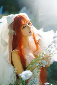 Coser Chunmomo | Ethereal Bride in a Dreamy Flower Garden Wedding Dress-23