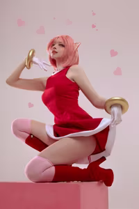 Dynamic Amy Rose Cosplay: Vibrant Transformation 9287829537-0