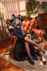 Coser Xi Huan Ai Li Ma Alluring Cheshire Qipao Cosplay Unveiling 37 Captivating Photos-22