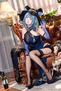 Coser Xi Huan Ai Li Ma Alluring Cheshire Qipao Cosplay Unveiling 37 Captivating Photos-0