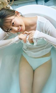 JP Shida Nene radiant in bathtub, adorable pose. Sweet moments from Weekly Playboy PHOTO BOOK Manazashi no Saki ni.-0