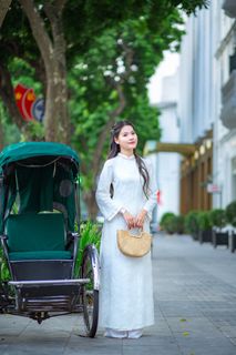 Vietnamese Girl in Traditional White Ao Dai | Graceful Beauty-22