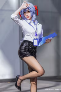Coser Xian Nu Yue: Ganyu Genshin Impact Cosplay - Alluring Beauty in Unique Attire-3