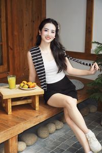 XVG No.7: Discover the Radiant Charm of a Young Woman's Effortless Summer Style and Adorable Pose-5