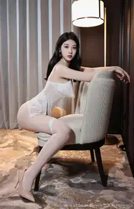 Xiao Ba Le (No.10609) in Sheer White Nightgown: Captivating Beauty by XiuRen-32