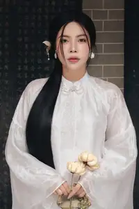 Elegant East Asian Beauty: Gentle Charm in Pristine Classic Attire 17639710-2