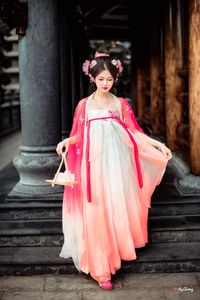 AI Generated: Gentle Hanfu Girl in Pink, Elegant Asian Beauty-6