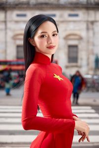 Huong Giang Dazzles in Traditional Red Ao Dai, A Vision of Vietnamese Beauty for Miss Universe-8