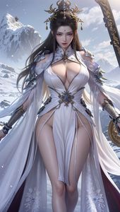 AI Generated Female General: Exquisite Fantasy Beauty in Winter Attire - AI Generated Part01-4