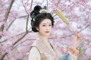 Discover Ke Ke K's Timeless Hanfu Beauty Amidst Romantic Cherry Blossoms Vol.8528-15